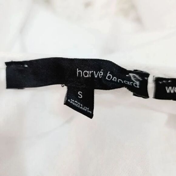 Harve Benard Oversized Washable Linen Flutter Sleeve Top in White Size Small - Picture 8 of 10